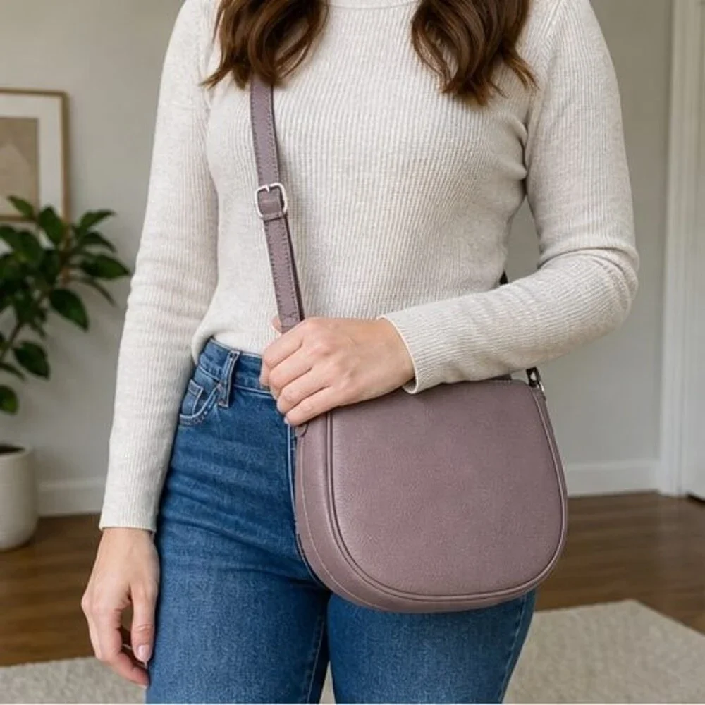 Charcoal Zip Crossbody Bag
